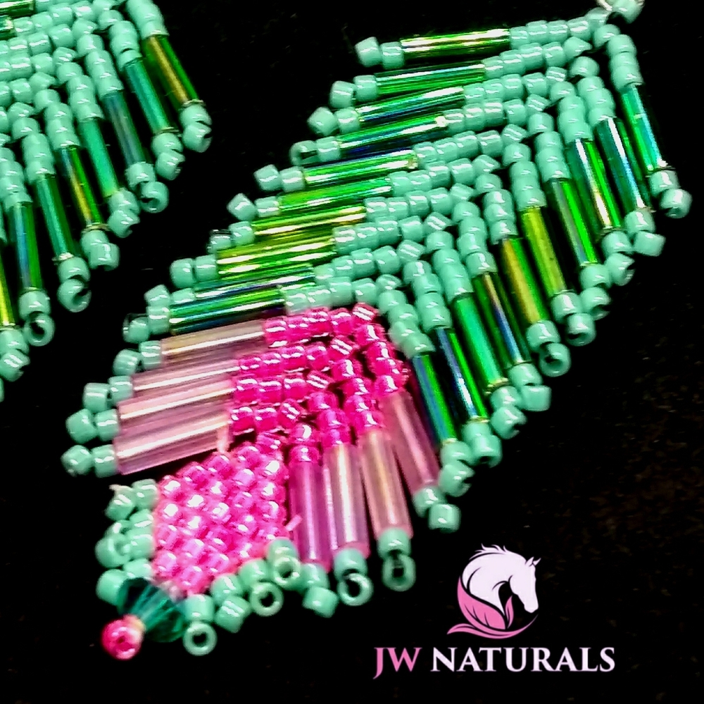 ⭐SOLD⭐ JRW Handmade Feather Earrings - Picture 2 of 8